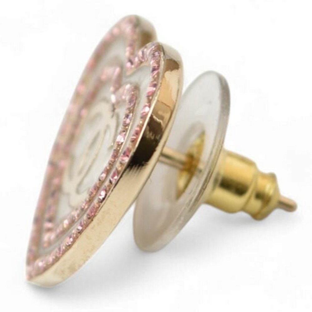CHANEL Gold Heart Earrings - Picture 3 of 6